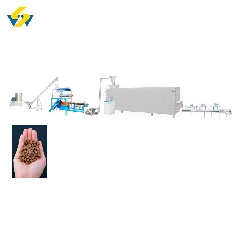 Twin-Screw Corn Wheat Soy Fishmeal Raw Materials Animal Fish Feed Extrudeuse Pour Aliment Poisson Manufacturing Making Machine