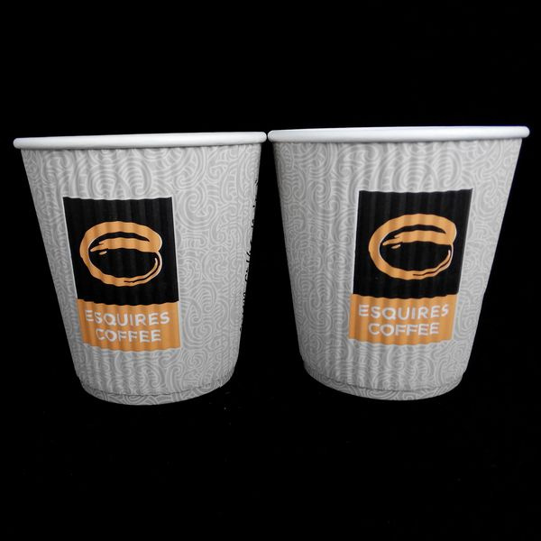Factory Hot Sell Cheaper Price Disposable Coffee Paper Cups 12 Oz 16 Oz Ripple Wall Corrugated Paper Cup with Lids
