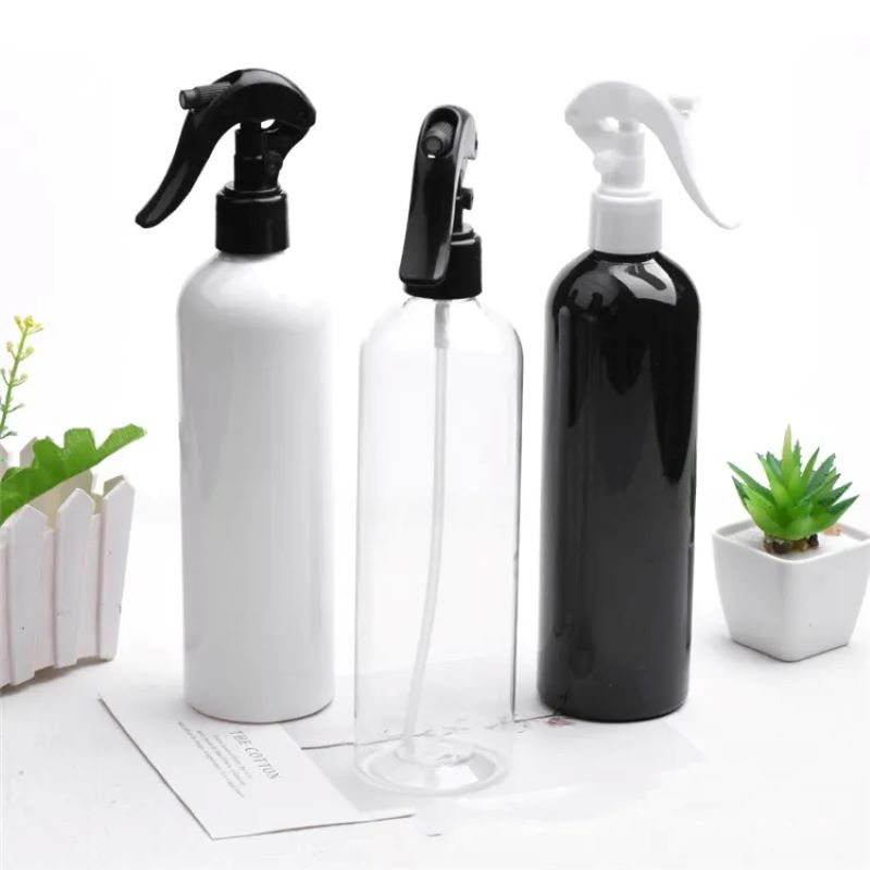 Wholesale Clear Black White 100ml -500ml Pet Plastic Mist Room Cleaning Spray Bottle with Mini Trigger Sprayer Supplier