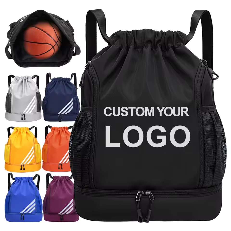 New Style Drawstring Backpack Bag Wholesale Custom Drawstring Bag Custom Logo Casual Travel Men's Sports Basketball Bag