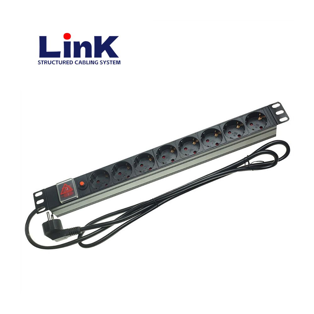 10way Fast-Charging German Socket 19'' 1u Standard PDU for Data Center