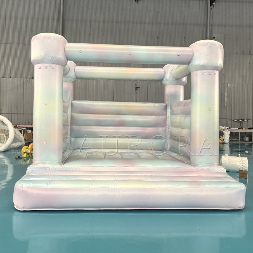 Colorful Tie Dye Inflatable Bouncy Castle for Kids' Parties