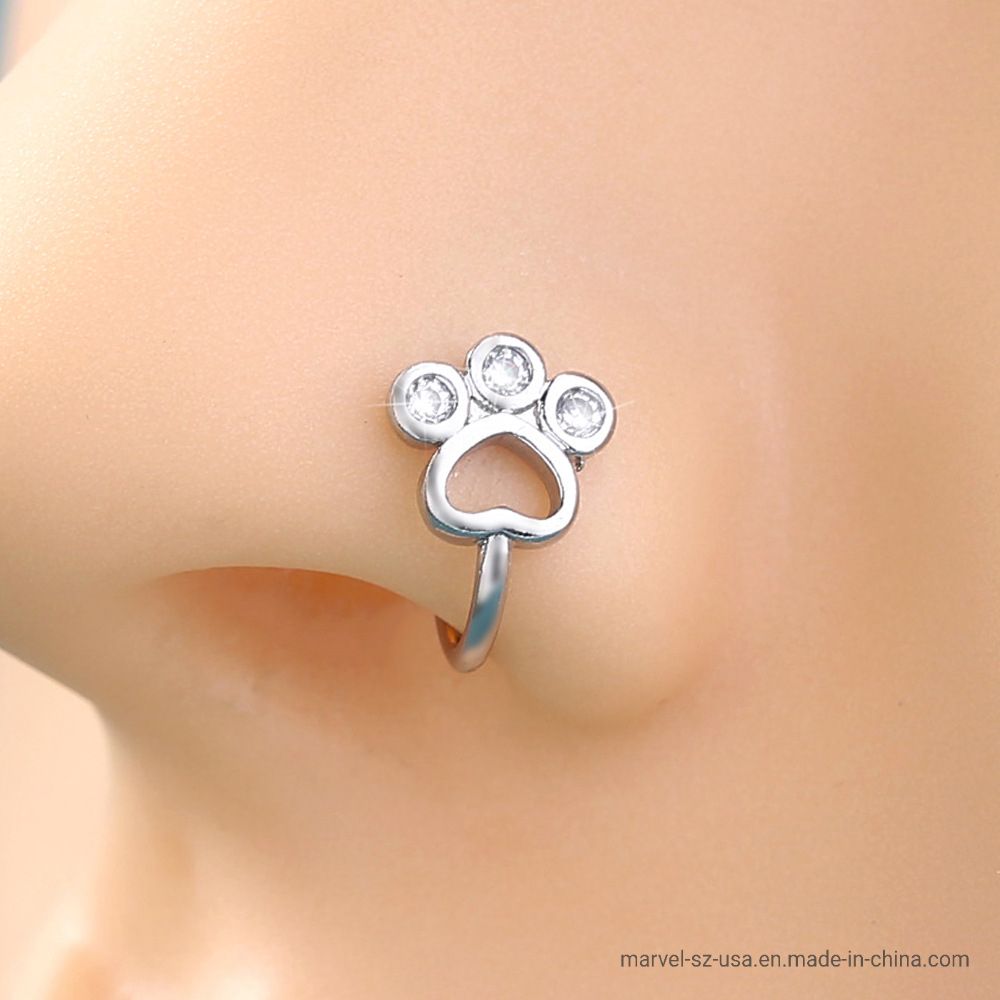 Silver Color Clip Nose Ring Also Can Be Ear Clip Cuff Jewelry