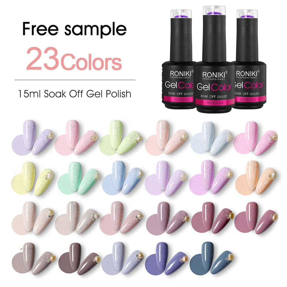 Roniki Free Sample Private Label Neon Summer Color Fluorescent Nail Gel Polish