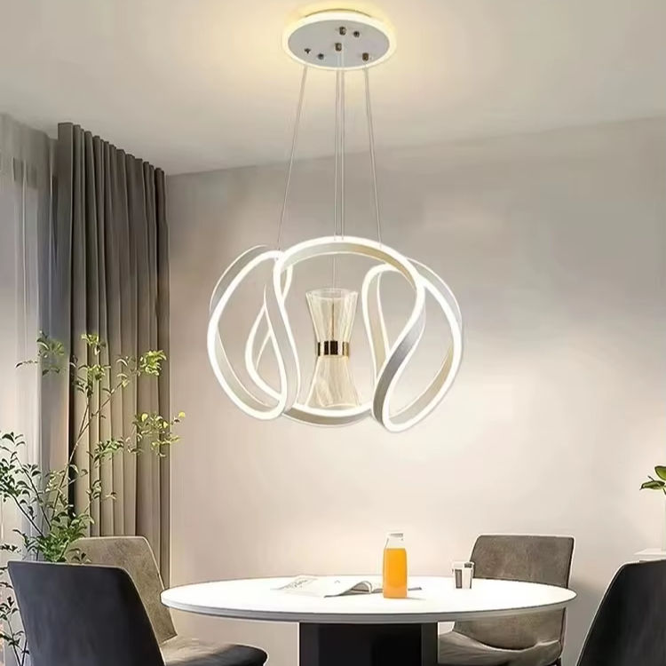 Controlled Modern Pendant Lamp 3 Color Bulk LED Chandelier Living Room LED Chandelier Simple Corridor Loft Chandelier Lighting