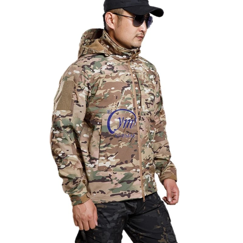 Yuemai Hooded Water-Repellent Sustainable Wear-Resistent Zippered Cycling Outdoor Jacket