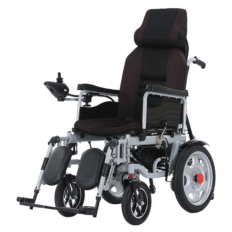 China Factory Price 12A Lithium Battery Electric Wheelchair Foldable Lightweight Wheelchair