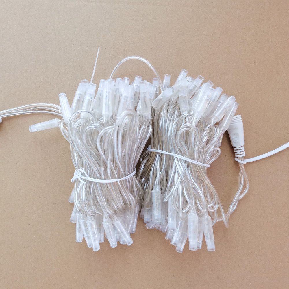 Waterproof Outdoor Clear Cable LED Christmas Fairy String Lights Good Supplier 100V 24V 220V IP65 White Pink Green Red Blue Tree