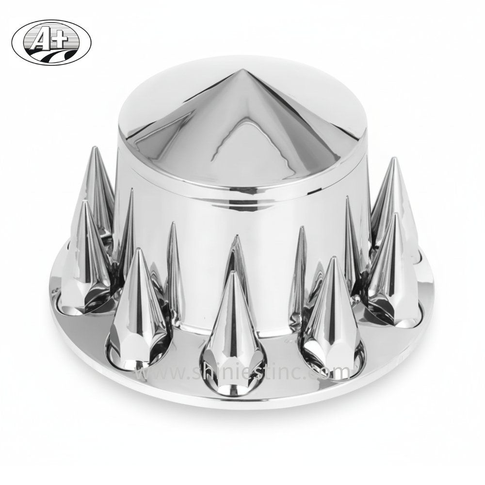 22.5" Chrome Spike Rear Axle Cover ABS Low Spike Style Bulk Wholesale