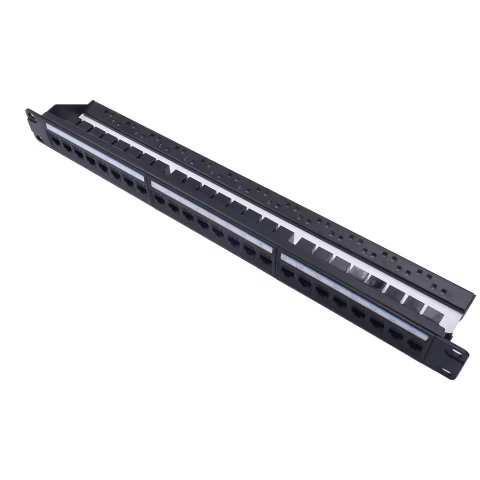24 Port Patch Panel Rj45 Cat6 Cat5e Utp Patch Panels Manufacturer's Direct Supply Rack
