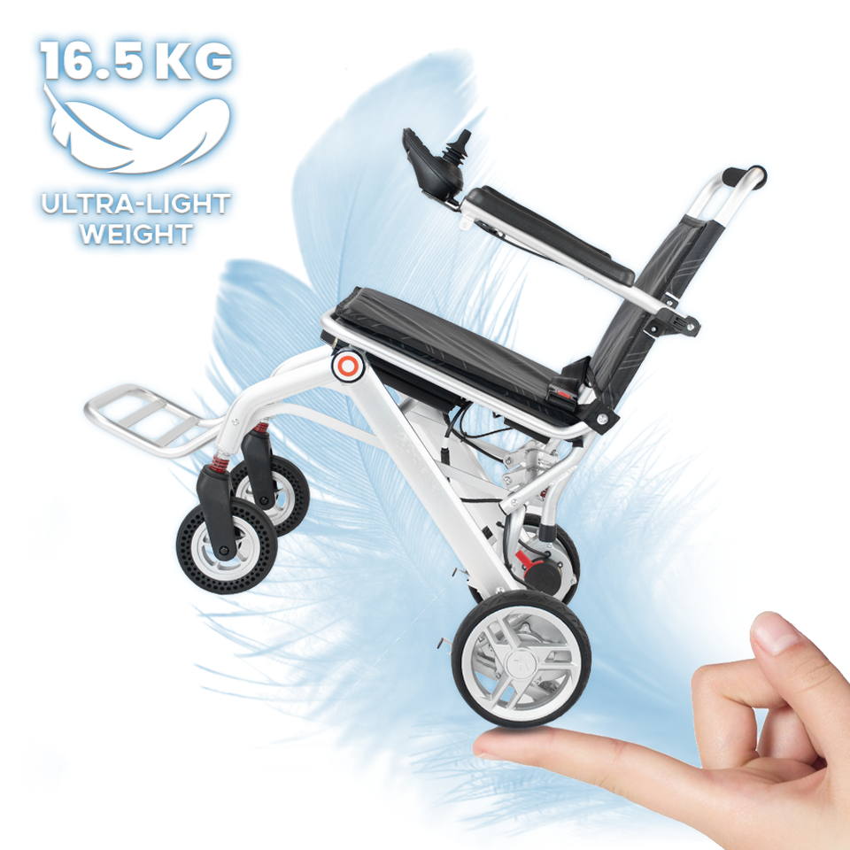 Factory Cheap Wholesale Wheelchairs Ultra Light Lightweight Foldable Portable Electric Wheelchair for Disabled People