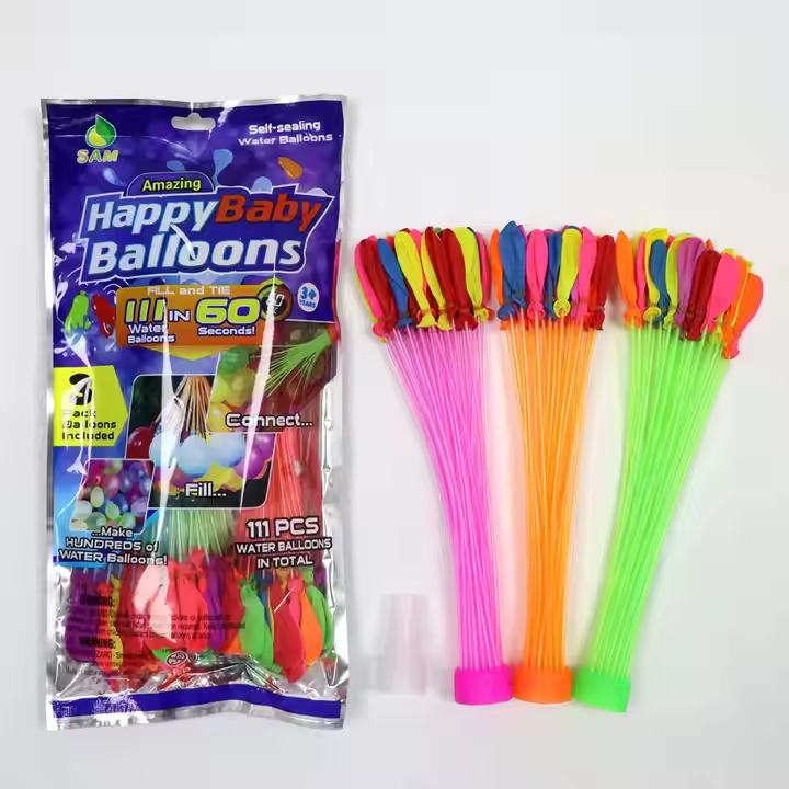 Wholesale Small Round Easy Fill Green Latex bunch O Water Balloons Bulk Game Self Tie Quick Fill Water Balloons for Children