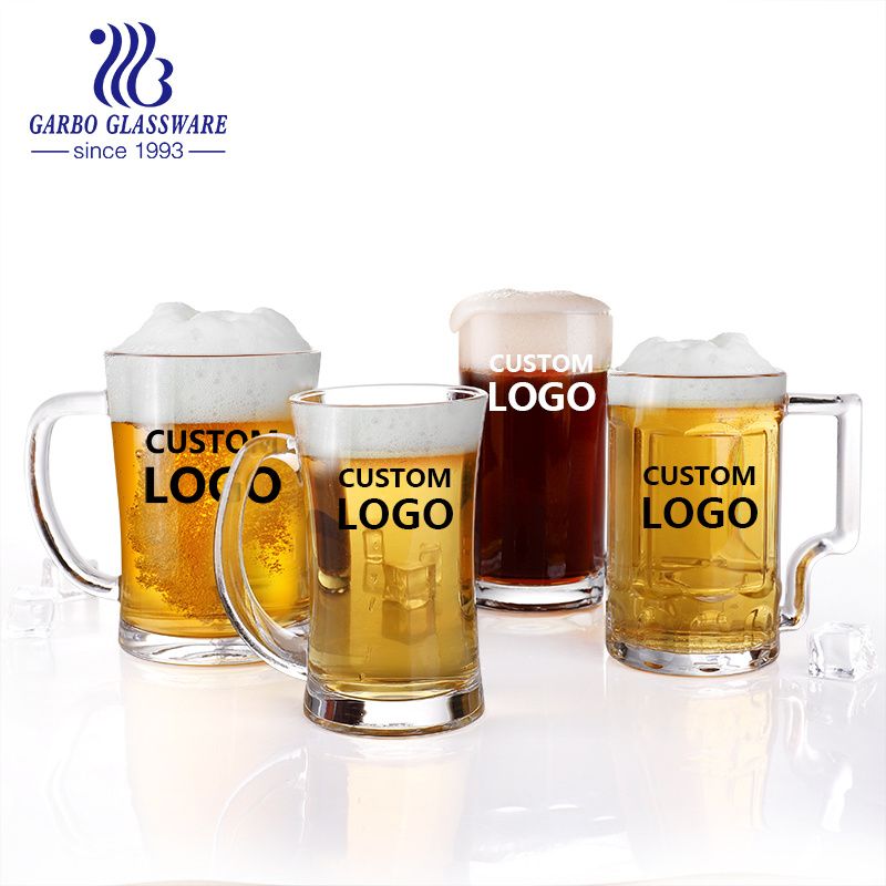 Popular Beer Glass with Printing Logo Pint Glass Cup Classical Glass Beer Stein Glass Mug