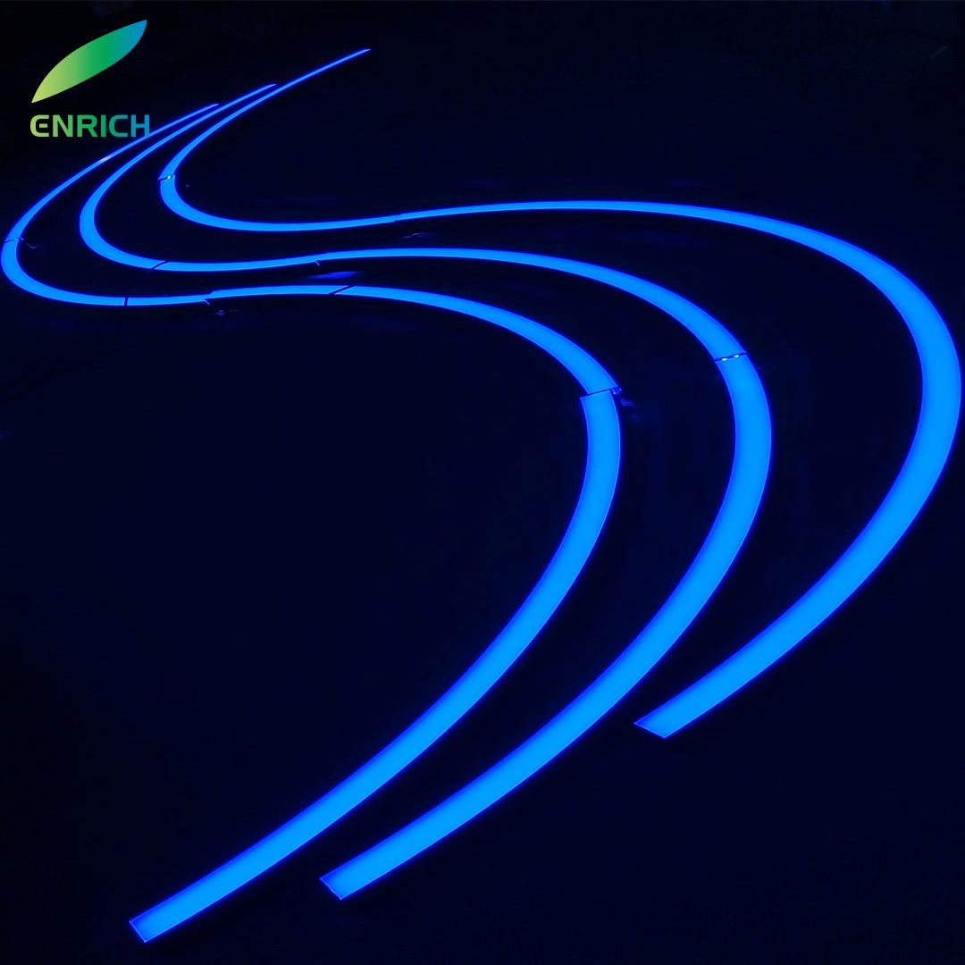 OEM LED Linear Pendant Light 6000-6500K RGB/RGBW Color Fast Connection LED Linear Luminaires for Office/Gym Lighting