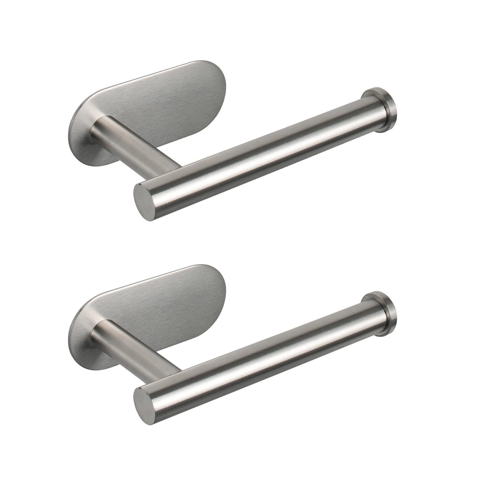 Stainless Steel Toilet Roll Holder Wall Mount Adhesive Toilet Paper Holder