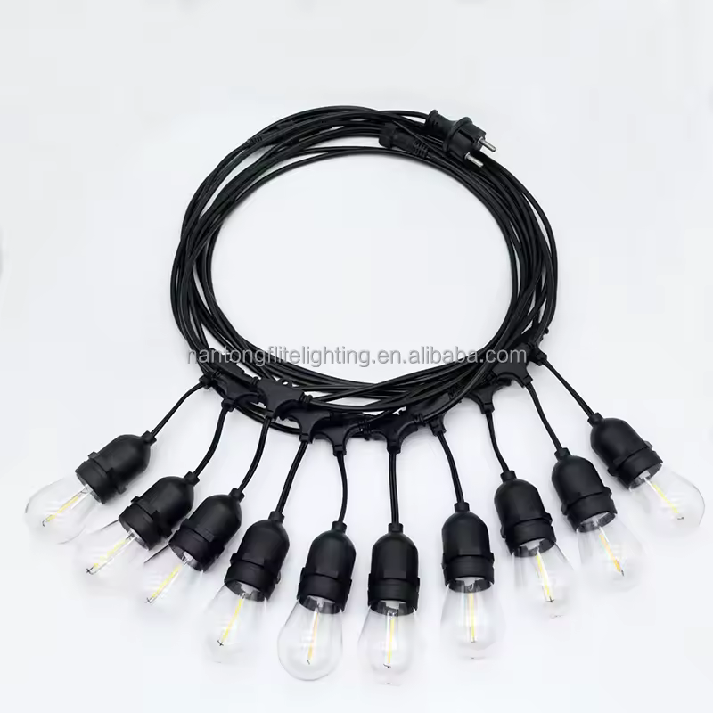 Factory Cheap Wholesale Copper Wire 10m 10bulbs Eu Plug String Lights In Stock