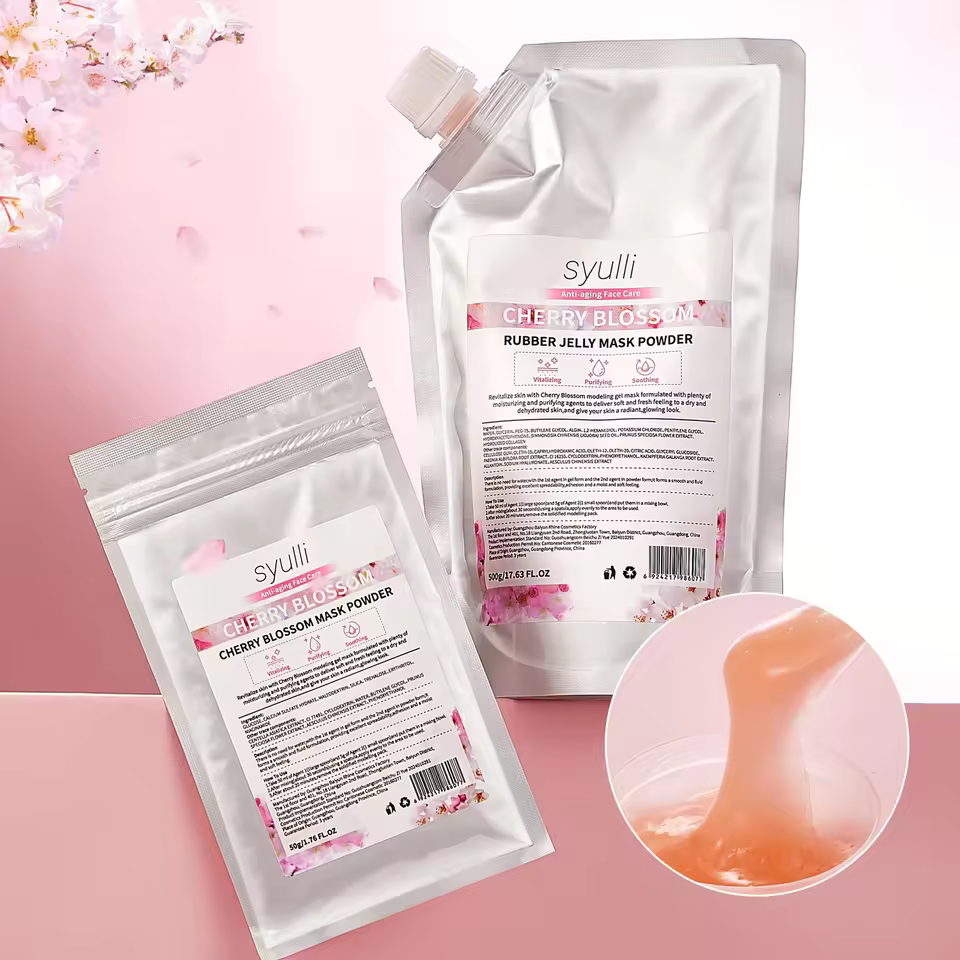 Brightening & Oil-control Sakura Jelly Mask Powder Premium Peel Off Cherry Blossom Face Jelly Mask Custom Logo
