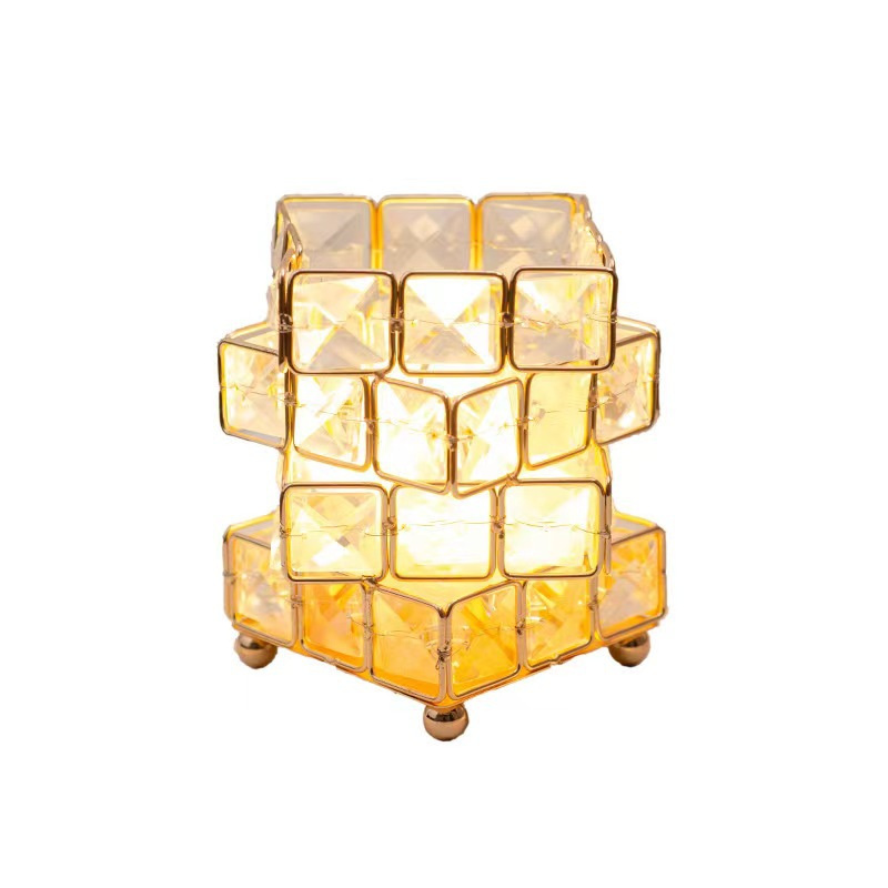 Hot Sale Rose Cube Ambient Night Lamp Gift Ornaments Table Lamp