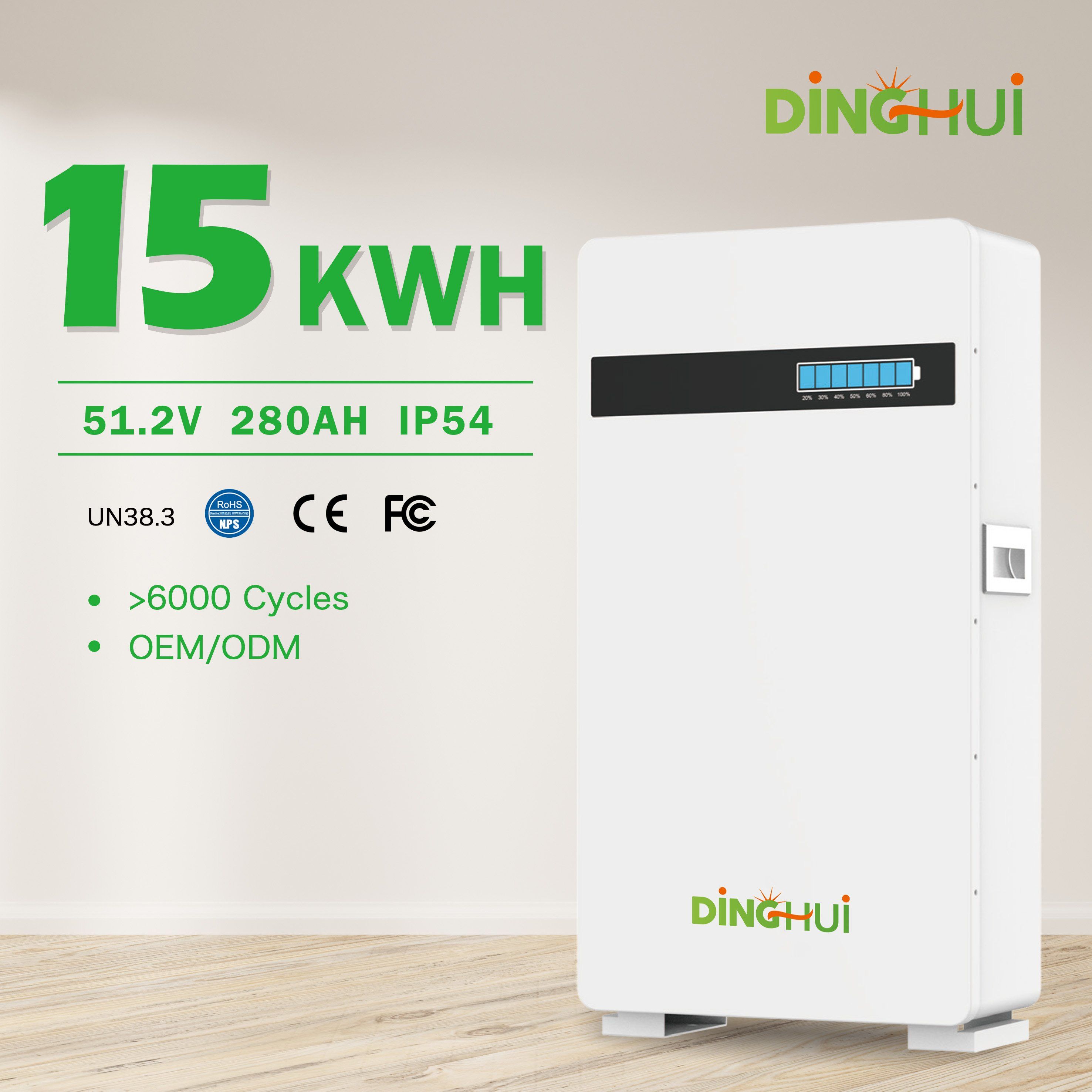 Best Vertical Lithium Battery 10kwh 51.2V 200ah Home LiFePO4 Battery Pack Solar Energy Storage Battery for Home Use