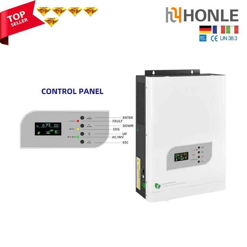 2024 WiFi Version MPPT Inverter with Battery Charger 3kw 2400W 3000W 24VDC to 220VAC Hybrid Solar Inverter for Solar Home System