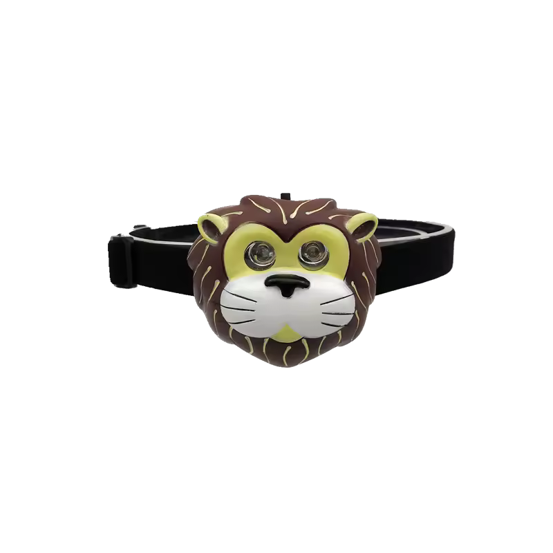 Promotion Kids Lion Animal Camping Lantern Headlamp Led Toy With Aaa Battery Ip54 Waterproof 1-year Warranty Best Quality Gift