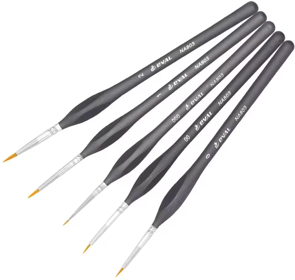 Professional 5pcs Paint Brush Set Artist Detail Paint Brush Miniature Brushes For Watercolor,Oil,Acrylic,Nail Art