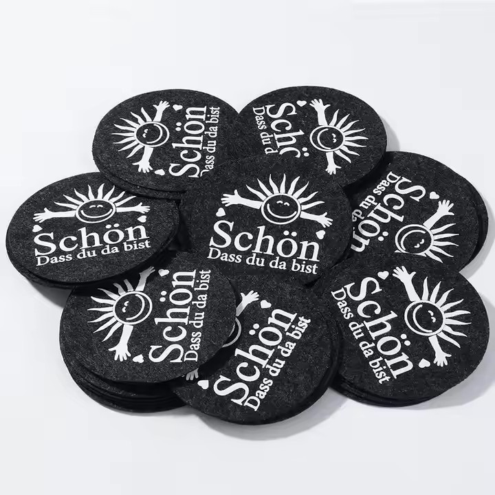 Manufacturer Supply Round Absorbent Paper Drinkcoasters Die Cutting Drink Holder Beer Coaster