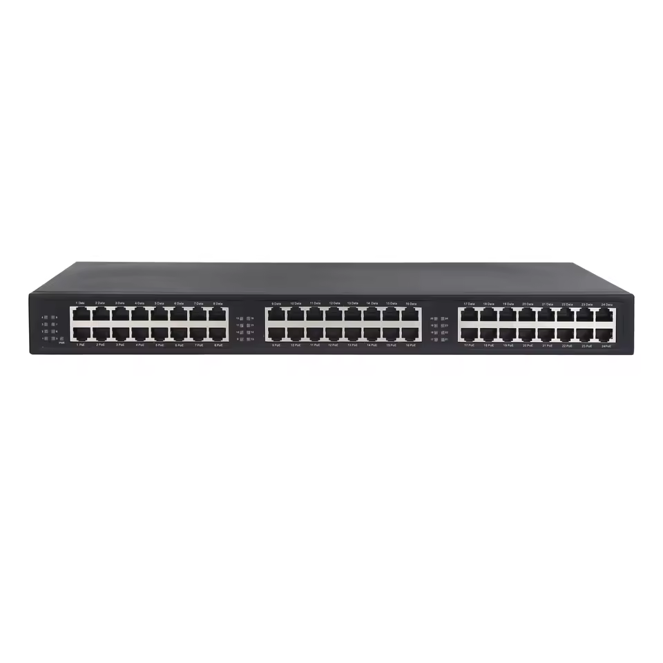 Factory Direct 802.3 Af At 24 Port Gigabit Poe Switch Poe Midspan Poe Injector For Video Surveillance