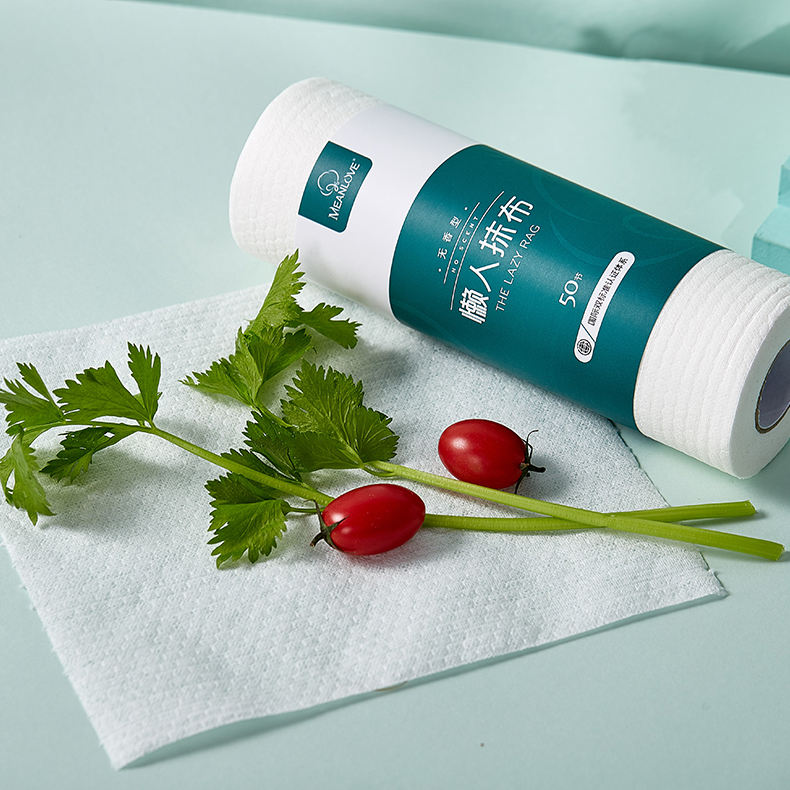 Dropshipping 50 Sheets Disposable Kitchen Cleaning Cloth Wipes Lazy Rag Tissue Paper Roll Targeted for Home Use