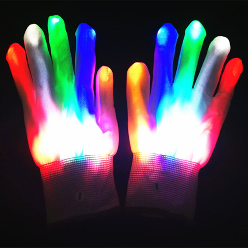 2025 New Unique Product Ideas Party Light Show Lightshow Dancing Glow in The Dark LED Skeleton Halloween Gloves