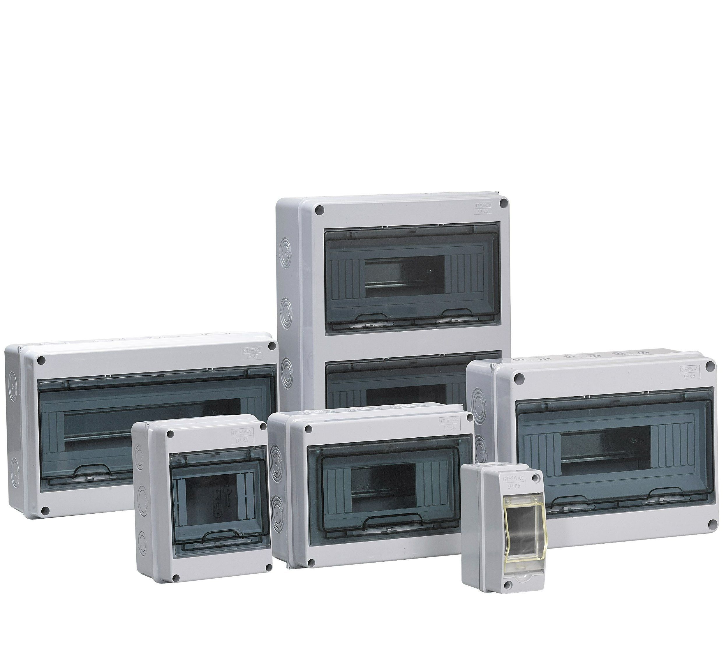 High Quality Ht 2 5 8 12 15 18 24 Ways IP65 Waterproof MCB Electrical Cable Distribution Box with/Without Terminal