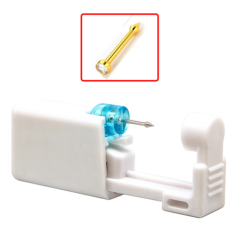 Gem Nose Studs Piercing Gun Earring Stud Body Jewelry Piercer Disposable Safe Sterile Piercing Unit