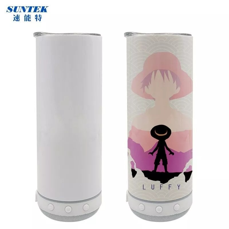 20oz Sublimation Straight Tumbler with Wireless Speaker