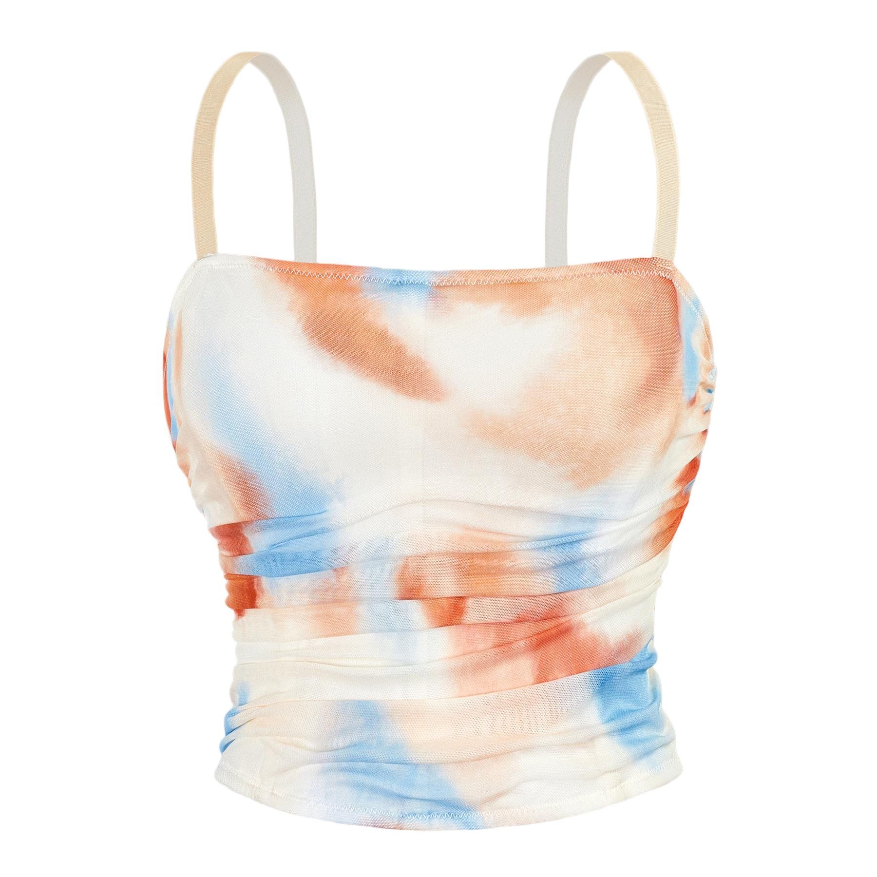 Outerwear Oil-Painting Tie-Dye Gradient Wholesale Comfortable Bustier Colourful Corset Tops