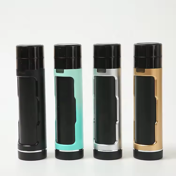 2024 New Kl Model 902 Pocket 2-in-1 Plastic Smell Proof Herb Grinder Cone Fill Funnel Rolled Case Storage Custom Accessories