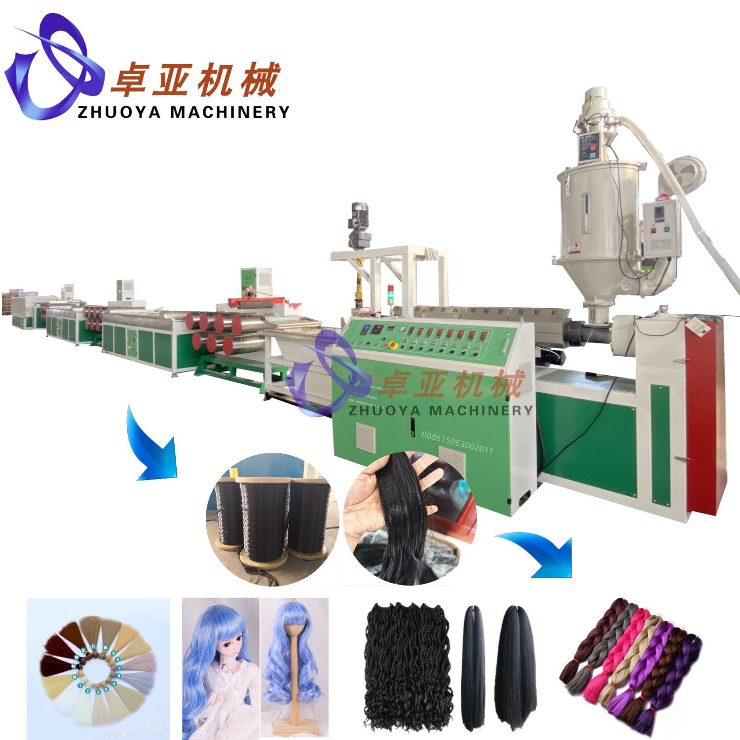 Most Popular Artificial Wig Hair/Yarns/Silk Manufacturing Machine Plant Factory
