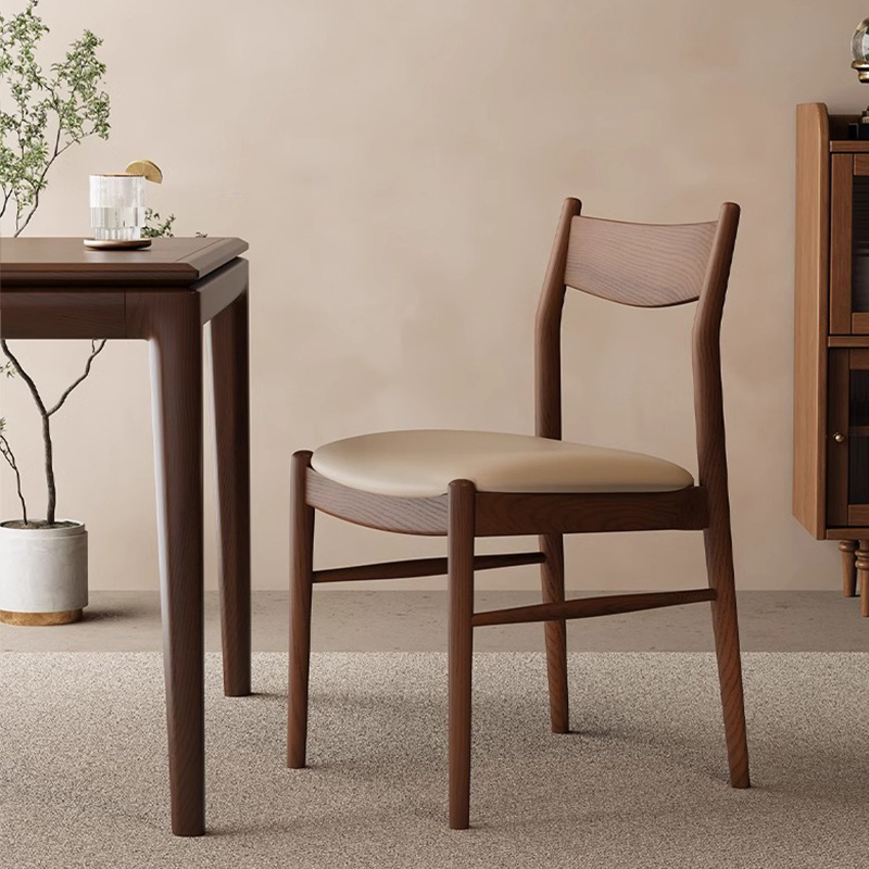 Premium Solid Wood Dining Chair Modern Design Flat Wood Home Furniture for Dining Room Home Office and Bar