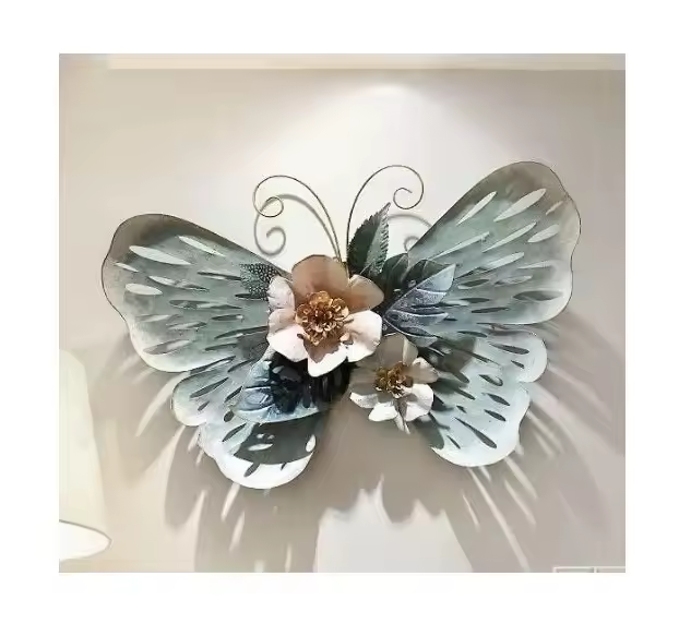 Butterfly Modern Metal Wall Decor Wholesale Home Decoration Pieces Luxury High Quality Metal Wall Arts From Indian Supplier