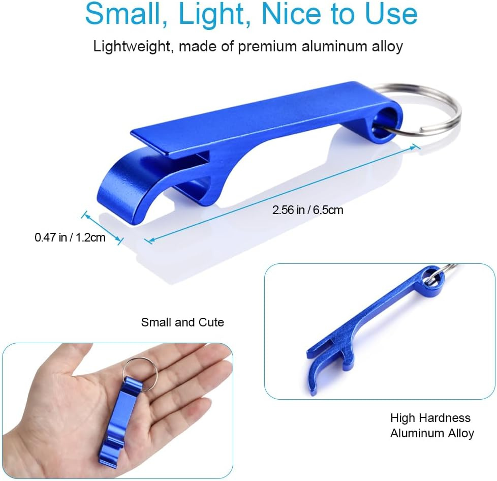Premium Metal Keychain Beverage Colorful Beer Bottle Opener for Men Women Small and Practical