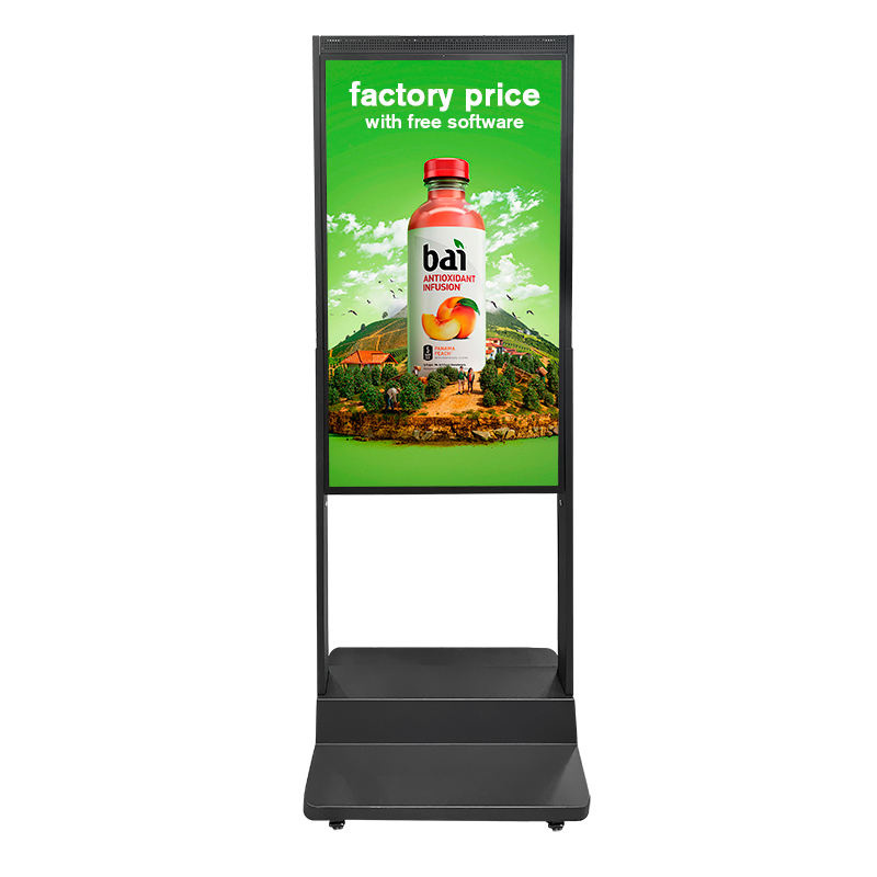 Storefront Advertising Semi-Outdoor Poster Digital Signage Hanging Shop Screen Monitor Dual Sided Stand Window Facing Display