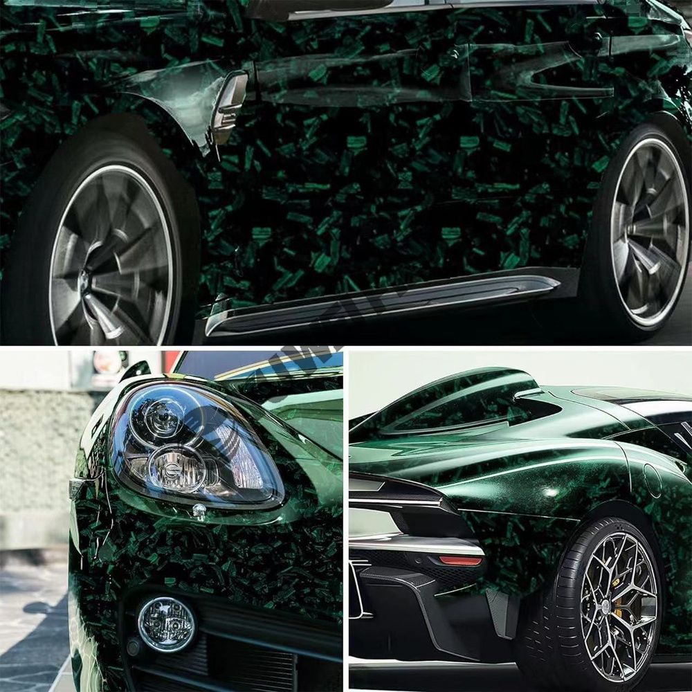 Factory Pet Decal Carbon Fiber Gold Black Vinyl Film Stretchable Stickers Roll Car Body Decoration Film Furniture Wrapping Sticker for Cars