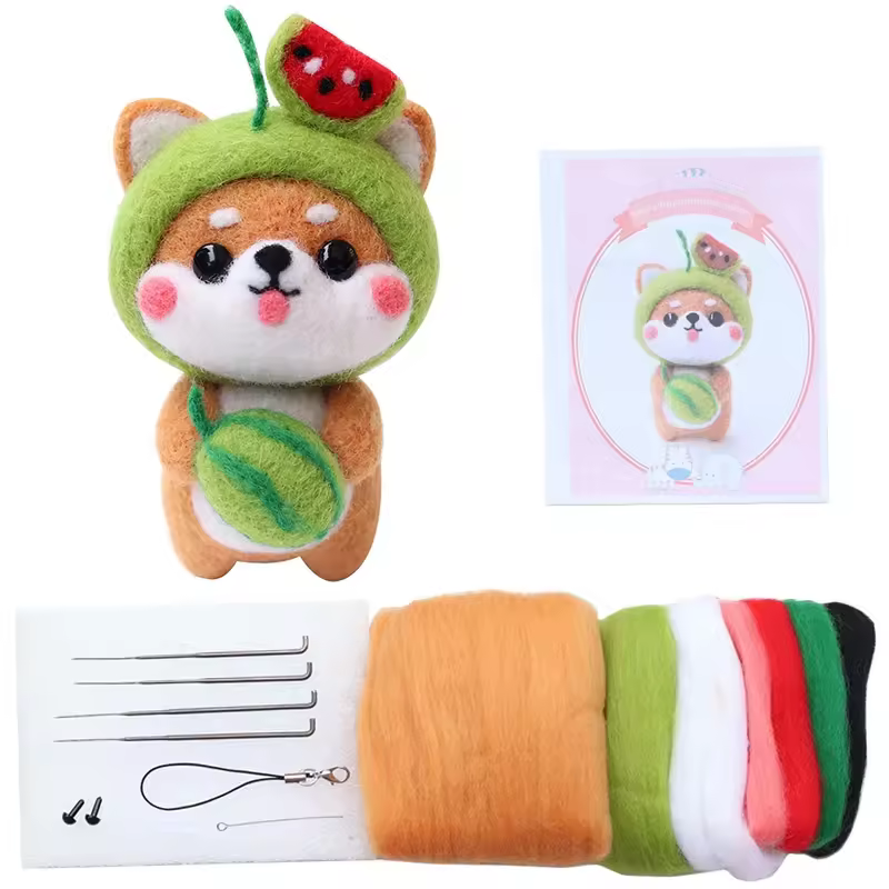 No.110 High Quality Diy Handmade Wool Felting Needle Animal Kit For Kids Gift Wool Felting Kit