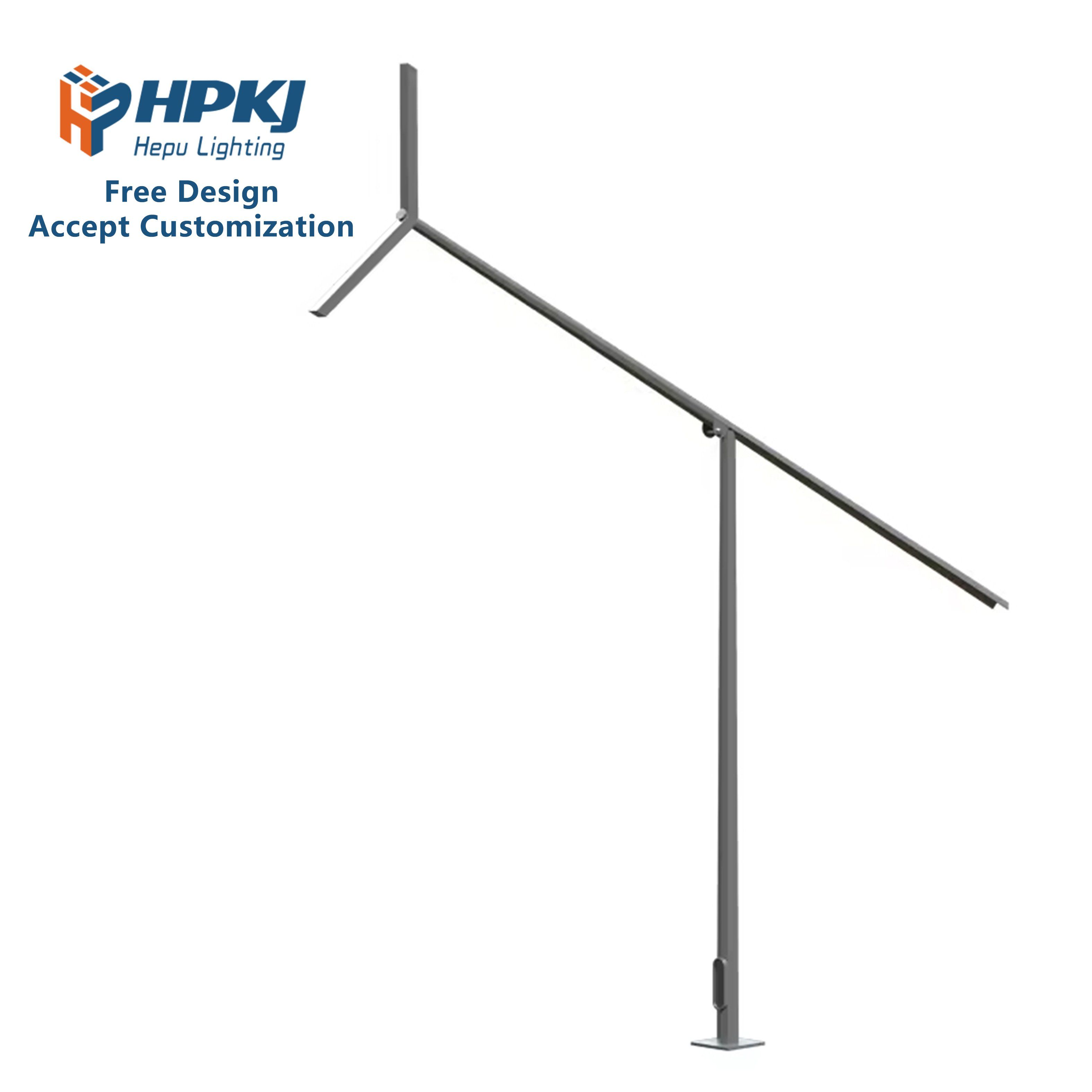 Convenient MID Hinged Steel Pole for Bright Outdoor Lighting