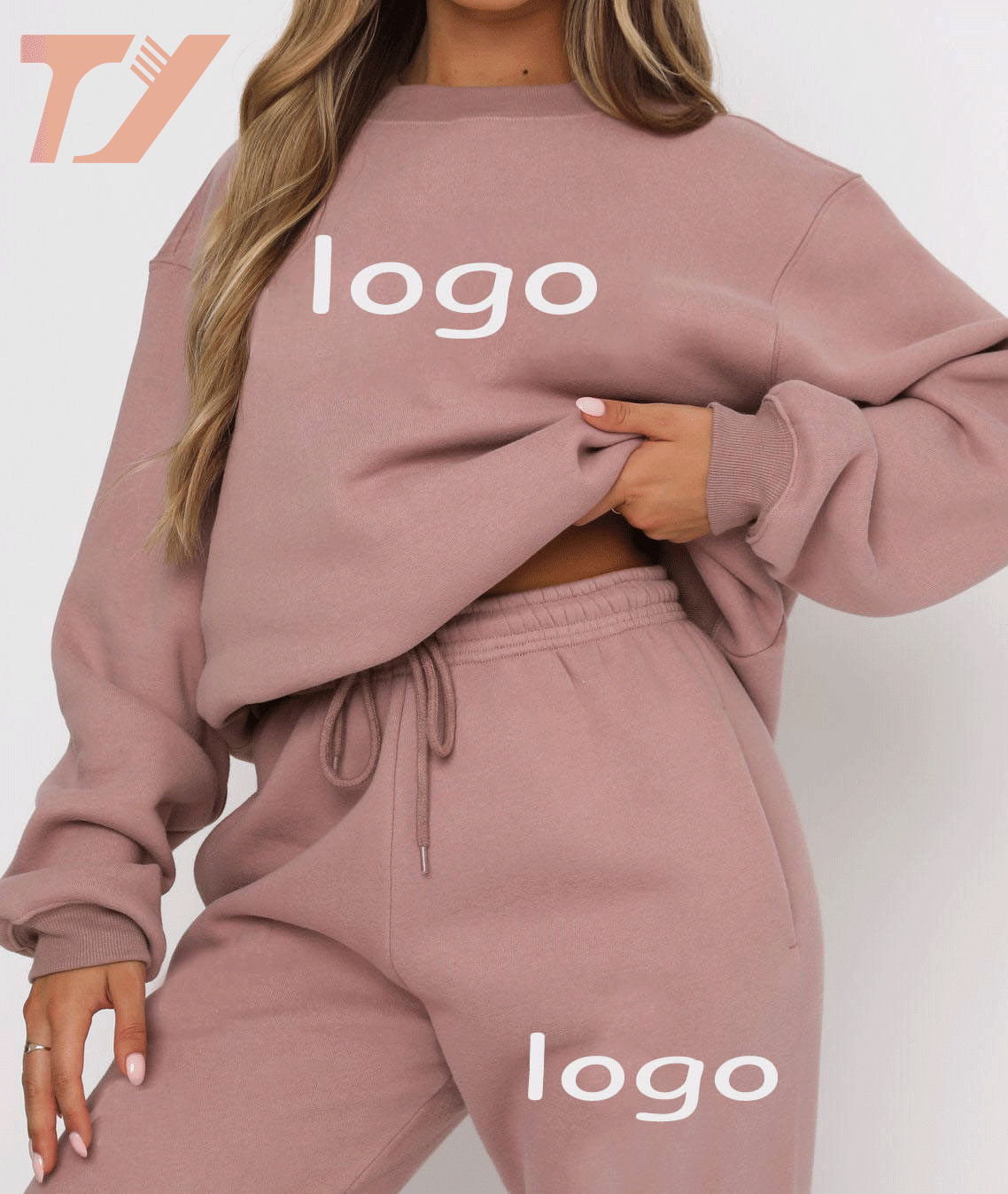 Customize Winter Spring Tracksuit Women Sweatshirt and Pants 2PCS Outfits Female Casual Woman Jogger Sport Suit Two Piece Set