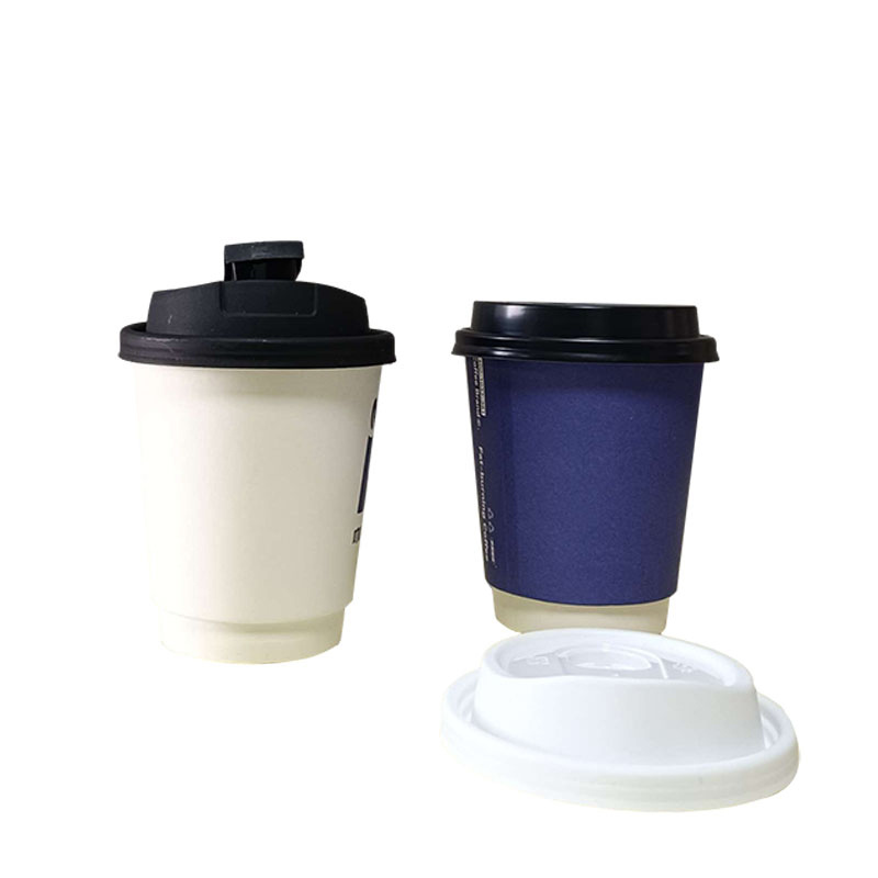 High Quality Disposable Recycle Double Wall Paper Coffee Cups with Lids and Sleeve