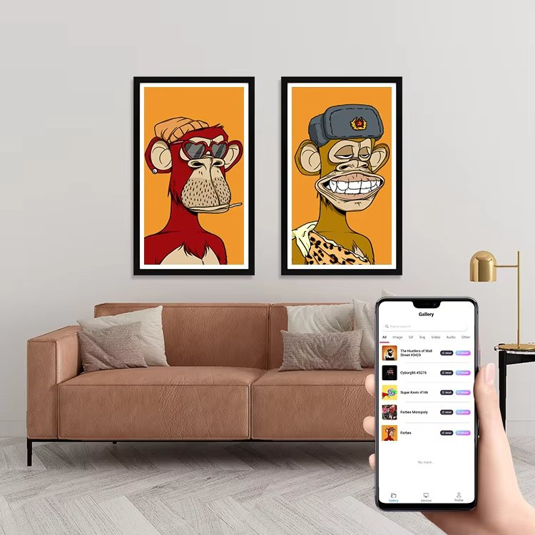 55 Inch OEM 4K Digital Photo Frame WiFi Picture Frame Photo Video Digital Canvas Digital Art Nft Frame