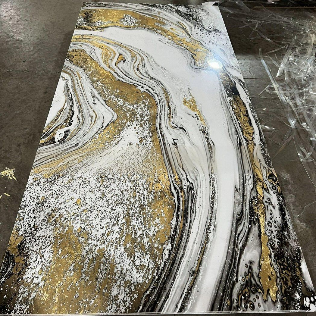 Elegant 3D Printed UV Marble Wall Panel for Modern Interiors