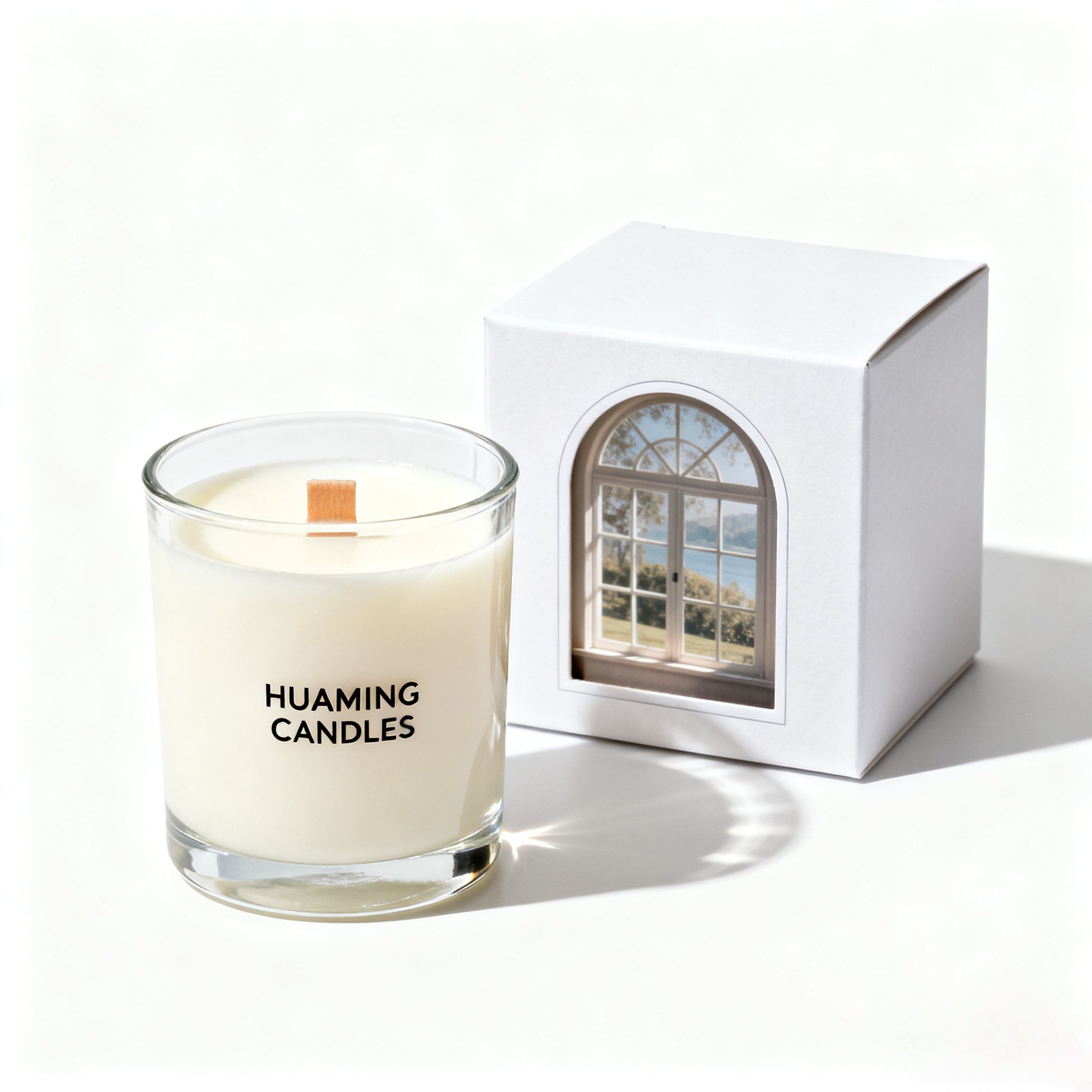 Huaming The Latest Luxury Bestseller Handmade 350g Scented Candle Wholesale Gold Trim Ceramic White Gardenia Scented Candles