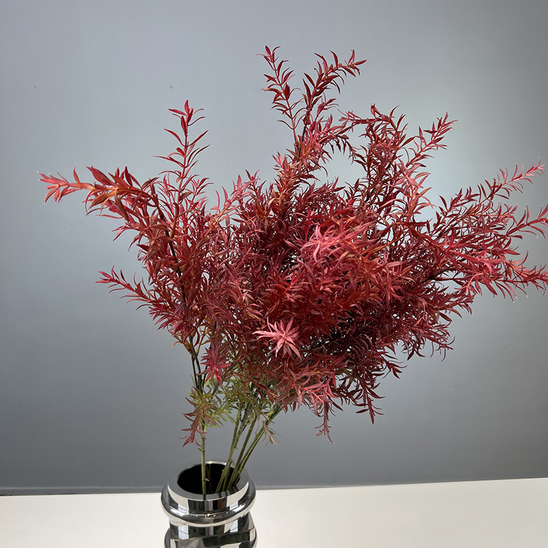 4-Branch Melaleuca Fern Artificial Plants for Wedding Event Festival Home Decoration