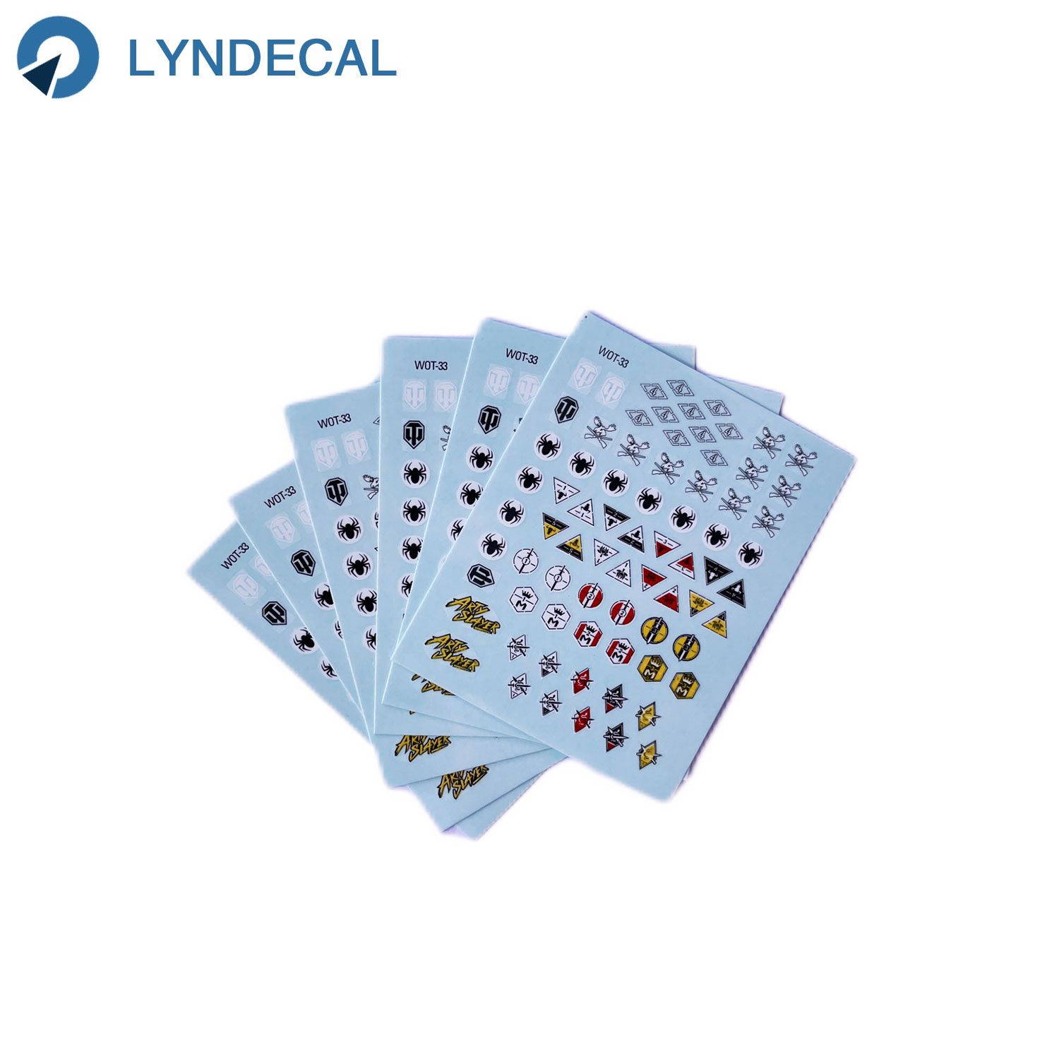 Printed in Blue Paper Decals for Airplane Model with Screen Print